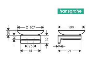 MEDIDAS JABONERA MURAL ADDSTORIS HANSGROHE